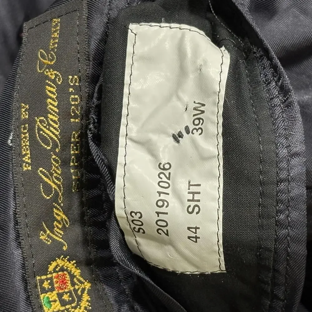 Brooks Brothers Blazer Mens 44 Short Black Golden Fleece Hand Tailored USA Wool